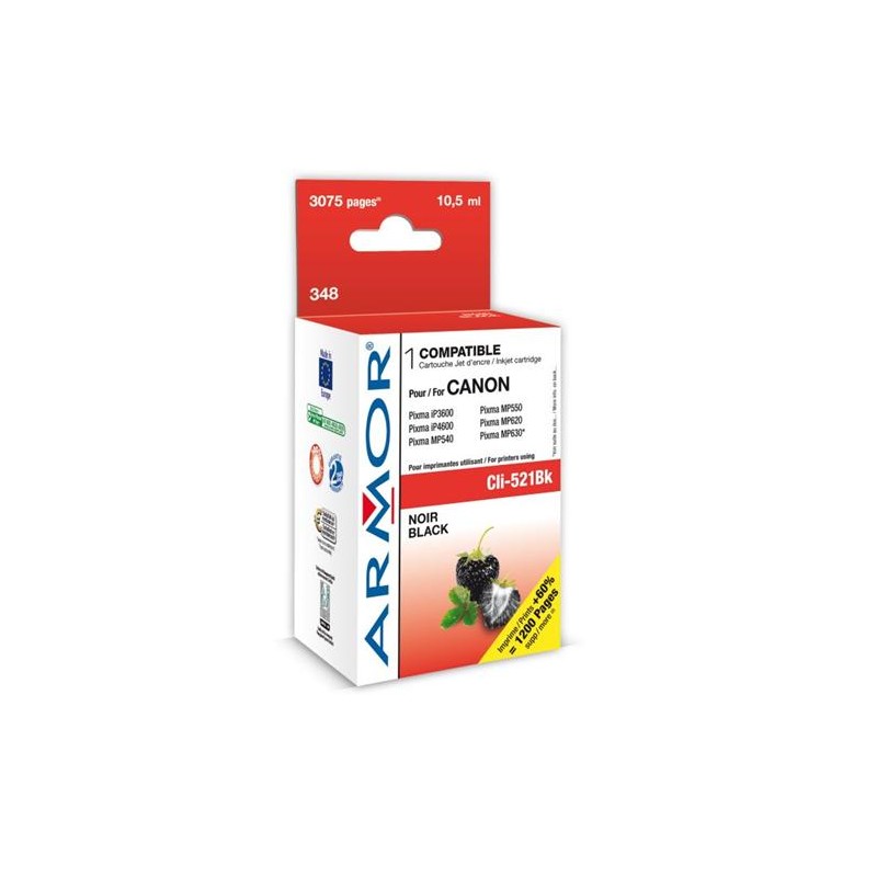 ARMOR ink-jet pro Canon iP3600,černá, komp. s CLI521BK, s čipem,k.č.348, 11ml