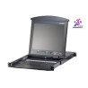 ATEN 8-port Cat.5 KVM PS/2+USB, OSD, dual rail rack, 17" LCD, touchpad, klávesnice