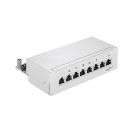 PremiumCord Mini Desktop Patch Panel Cat5e, 8xRJ45 stíněná