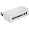 PremiumCord Mini Desktop Patch Panel Cat5e, 8xRJ45 stíněná