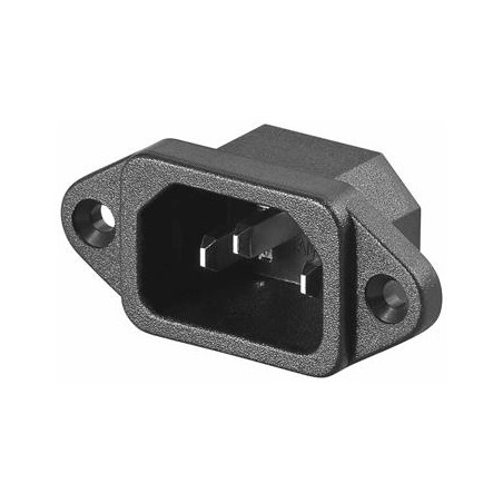Konektor síťový 230V/M do panelu IEC C14