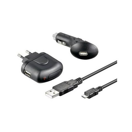 goobay Nabíjecí zdroj s konektorem micro USB na 230V a do automobilu 1A