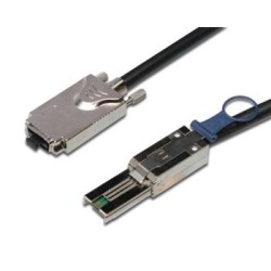 DIGITUS SAS connection cabel, Infiniband - mini SAS 26 pin1.00m,CU, AWG28, 2xshielded, M/M, UL