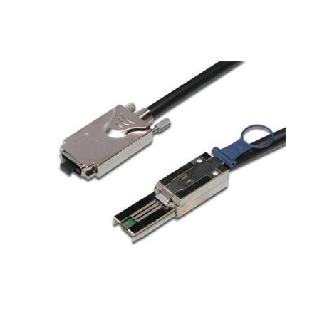 DIGITUS SAS connection cabel, Infiniband - mini SAS 26 pin1.00m,CU, AWG28, 2xshielded, M/M, UL
