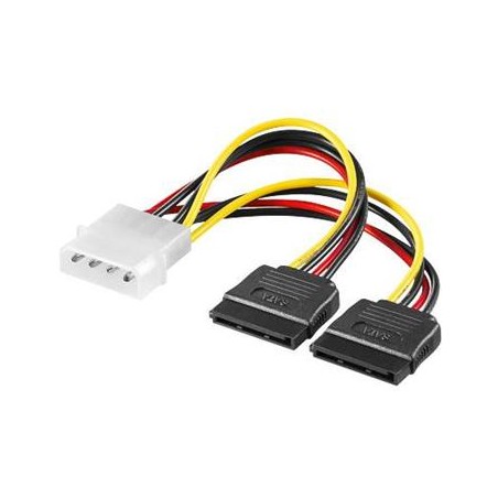 PremiumCord Napájecí adaptér kabelový 5,25" na 2x S-ATA