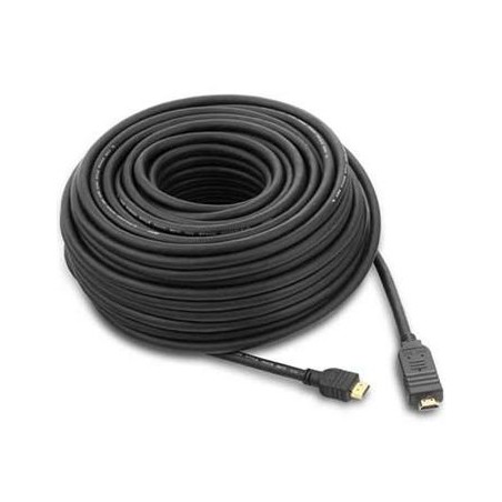 PremiumCord HDMI High Speed with Ether. kabel se zesilovačem, 15m, 3x stínění, M/M, zlacené konektory, černý