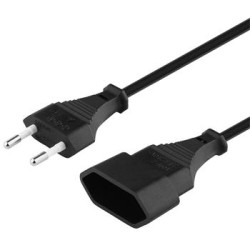 PremiumCord Kabel síťový prodlužovací dvojvidlice 230V 2m