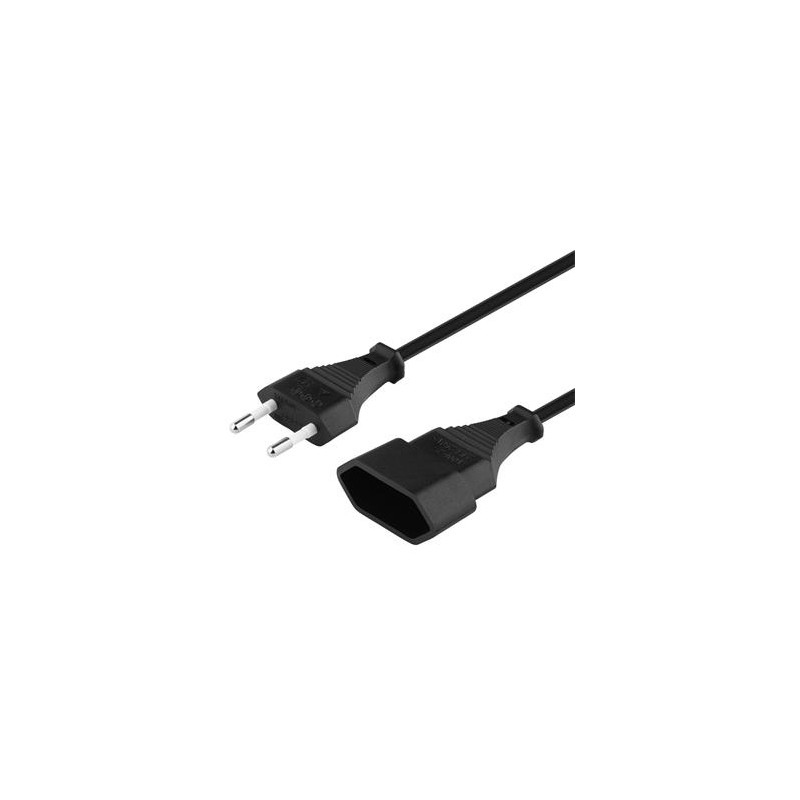 PremiumCord Kabel síťový prodlužovací dvojvidlice 230V 2m