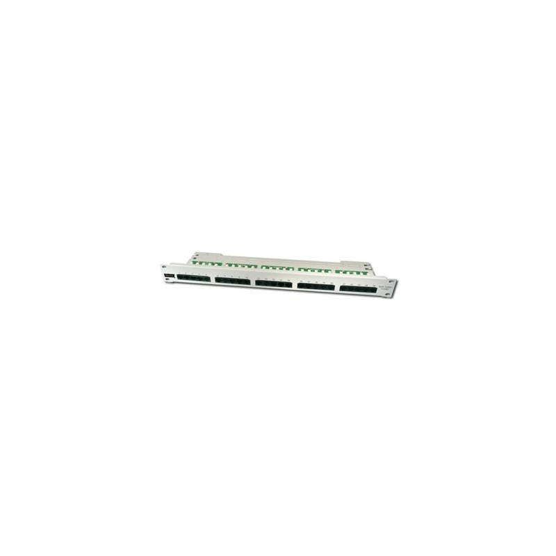 DIGITUS CAT3 ISDN patch panel,nestíněný, 25-port RJ45, 8P4C, LSA,1U,Rack Mount,šedá, RAL 7035