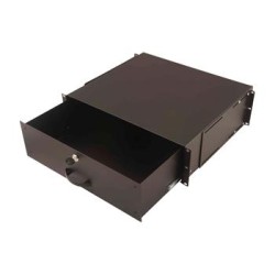 DIGITUS Uzamykatelná zásuvka na dokumenty, do racku 19", 3U, černý