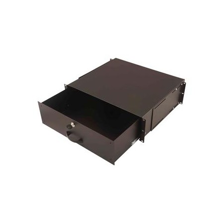 DIGITUS Uzamykatelná zásuvka na dokumenty, do racku 19", 3U, černý
