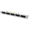 DIGITUS CAT3 ISDN patch panel,nestíněný, 50-port RJ45, 8P4C, LSA,1U,Rack Mount,šedá, RAL 7035