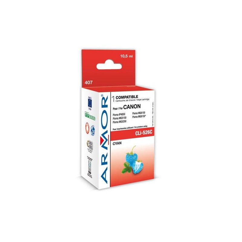ARMOR ink-jet pro Canon, cyan, 10,5ml, komp. s CLI526C, č.k.407