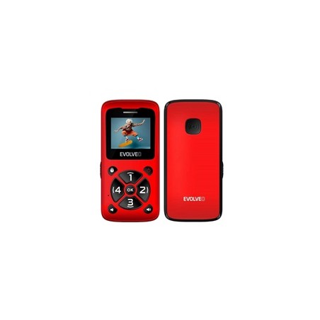 EVOLVEO Mobilní telefon pro seniory EasyPhone ID, červená