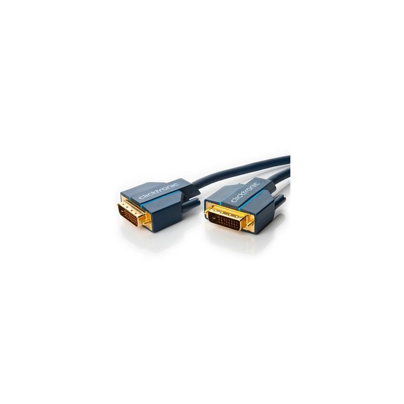 ClickTronic HQ OFC kabel DVI-D(24+1) male DVI-D(24+1) male, Dual Link, 7,5m