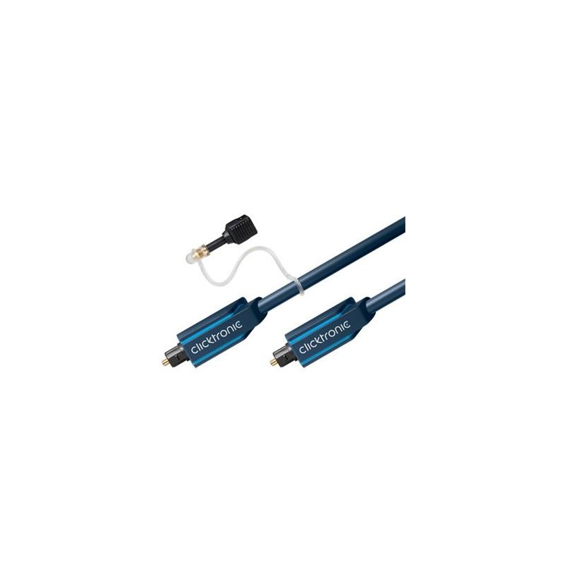 ClickTronic HQ Optický kabel Toslink TOS male - TOS male, s redukcí na 3.5mm, 1m