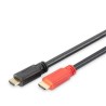 DIGITUS HDMI 3D propojovací kabel s integrovaným zesilovačem,20m, AWG28, 2x stínění, M/M, UL, zlacené konektory, černý