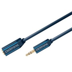 ClickTronic HQ OFC kabel Jack 3,5mm - Jack 3,5mm stereo, M/F, 5m