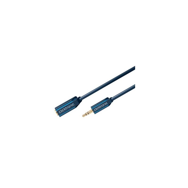 ClickTronic HQ OFC kabel Jack 3,5mm - Jack 3,5mm stereo, M/F, 1,5m