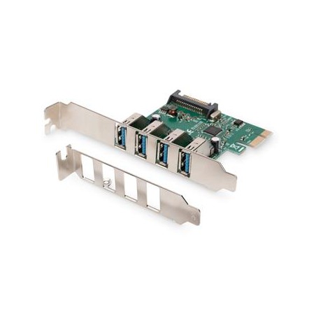 DIGITUS 4-Port USB 3.0 PCI Express přídavná karta, chipset VL800
