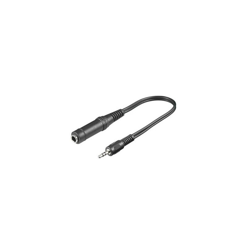 PremiumCord Redukce audio 3,5mm stereojack - 6.35mm stereojack 0.2m M/F