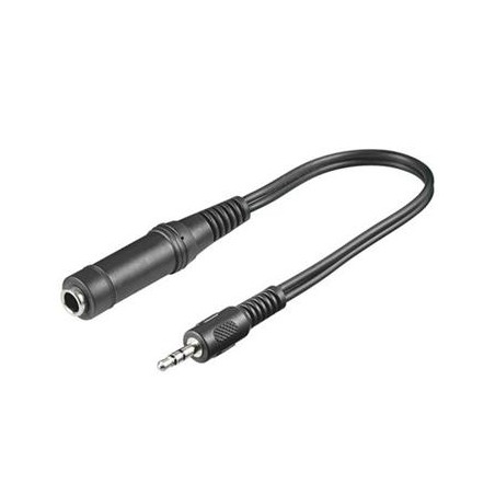 PremiumCord Redukce audio 3,5mm stereojack - 6.35mm stereojack 0.2m M/F