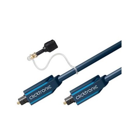ClickTronic HQ Optický kabel Toslink TOS male - TOS male, s redukcí na 3.5mm, 0,5m