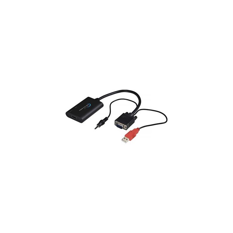 PremiumCord HDMI elektronický konvertor na rozhraní VGA + audio