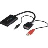 PremiumCord HDMI elektronický konvertor na rozhraní VGA + audio
