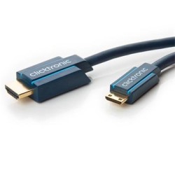 ClickTronic HQ OFC HDMI mini HDMI, zlacené, HDMI HighSpeed with Ethernet 2m