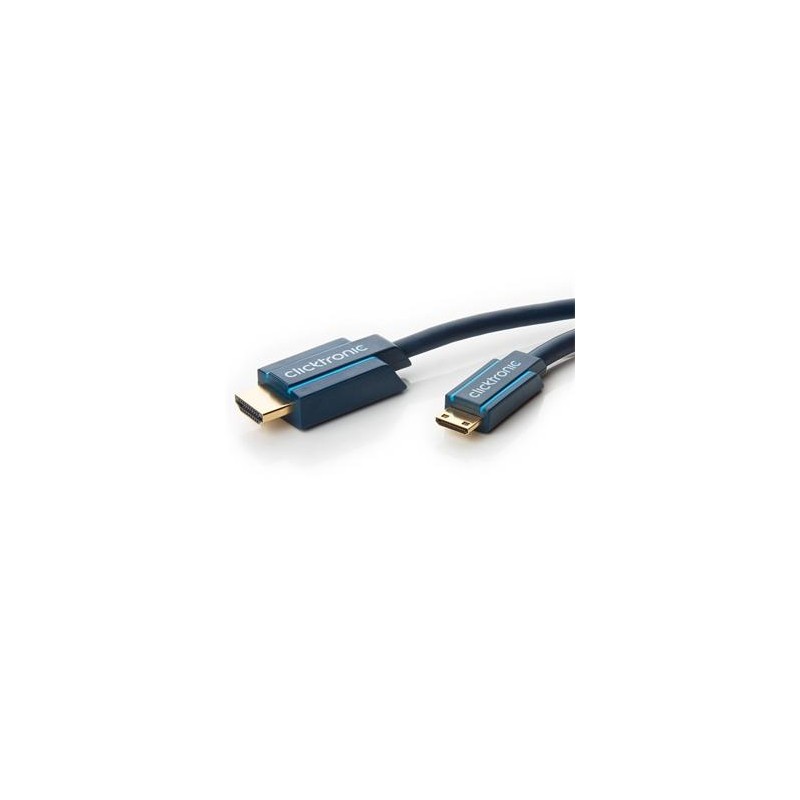 ClickTronic HQ OFC HDMI mini HDMI, zlacené, HDMI HighSpeed with Ethernet 2m