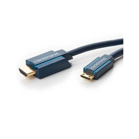 ClickTronic HQ OFC HDMI mini HDMI, zlacené, HDMI HighSpeed with Ethernet 2m