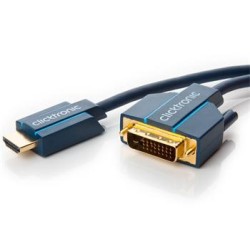 ClickTronic HQ OFC kabel HDMI male DVI-D male (24+1), zlacené, 3m