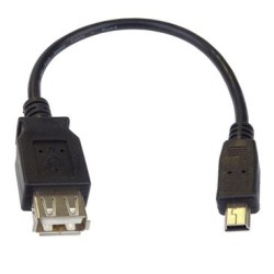 PremiumCord USB redukce kabel USB A/female - Mini 5pin USB/male 20cm