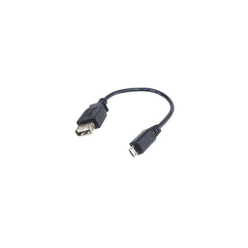PremiumCord USB redukce kabel USB A/female - Micro USB/male 20cm OTG