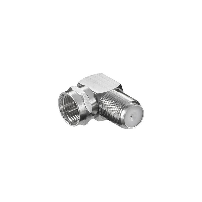 PremiumCord Adaptér F male - F female, 90° zahnutý