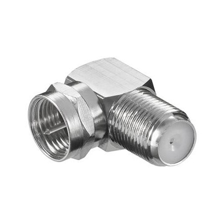 PremiumCord Adaptér F male - F female, 90° zahnutý