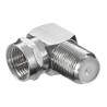 PremiumCord Adaptér F male - F female, 90° zahnutý
