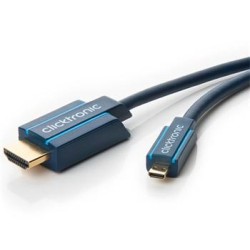 ClickTronic HQ OFC HDMI micro HDMI, zlacené, HDMI HighSpeed with Ethernet 2m