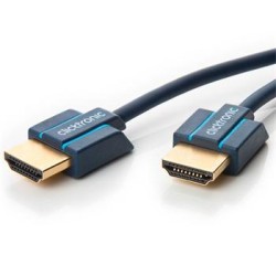 ClickTronic HQ OFC kabel HDMI High Speed s Ethernetem, zlacené, tenký kabel 3D, 1m