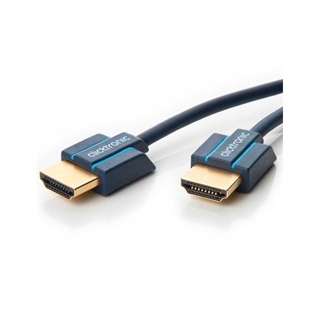 ClickTronic HQ OFC kabel HDMI High Speed s Ethernetem, zlacené, tenký kabel 3D, 1m