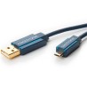 ClickTronic HQ OFC USB2.0 kabel, A-B micro, zlacené konektory, 0,5m