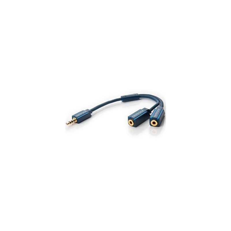 ClickTronic HQ OFC Y redukce Jack 3,5mm - 2x Jack 3,5mm stereo, M/F, 10cm