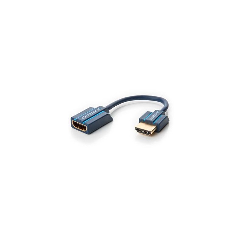 ClickTronic HQ OFC prodlužka HDMI High Speed s Ethernetem, zlacené kon., 3D, 10cm