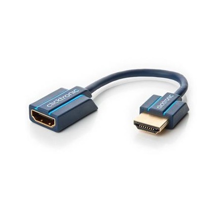 ClickTronic HQ OFC prodlužka HDMI High Speed s Ethernetem, zlacené kon., 3D, 10cm