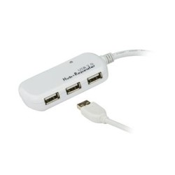 ATEN USB 2.0 aktivní prodlužka 12m s 4 portovým hubem