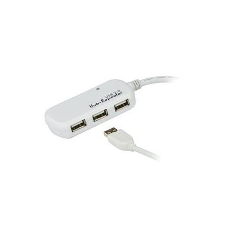 ATEN USB 2.0 aktivní prodlužka 12m s 4 portovým hubem