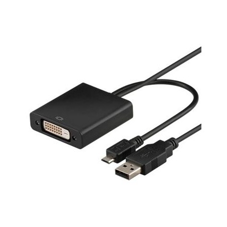 PremiumCord MHL (micro USB/HDTV) adaptér kabel na DVI