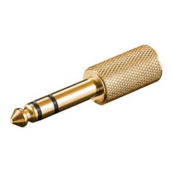 PremiumCord Adaptér stereo jack 6.3 - stereo jack 3.5 M/F zlacený
