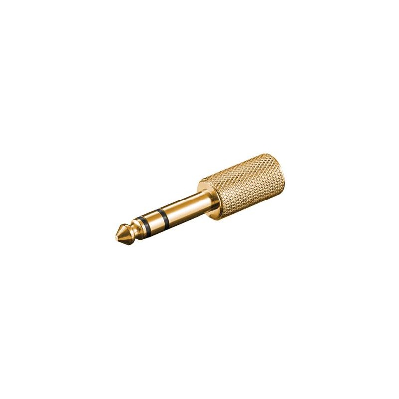 PremiumCord Adaptér stereo jack 6.3 - stereo jack 3.5 M/F zlacený